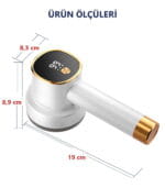 LUXVION Şarjlı Tüy Toplayıcı ürün ölçüleri: 19 × 8,3 × 8,9 cm