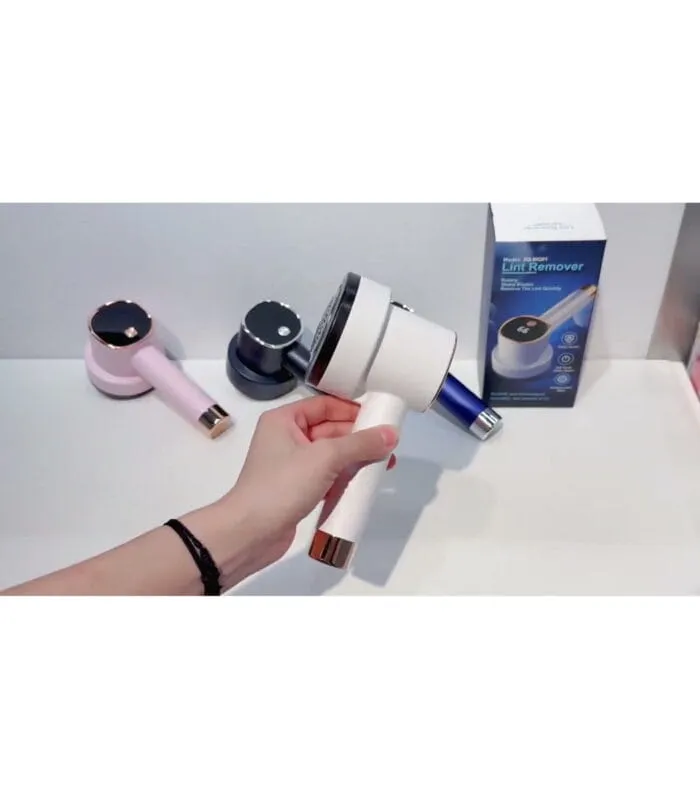 LUXVION Şarjlı Tüy Toplayıcı tanıtım videosu, elde yandan görünüm